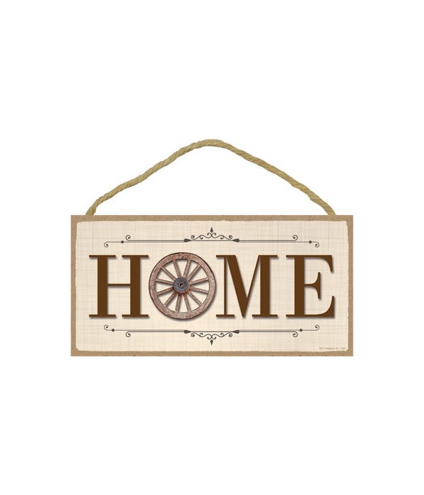 HOME-5x10 Wooden Sign