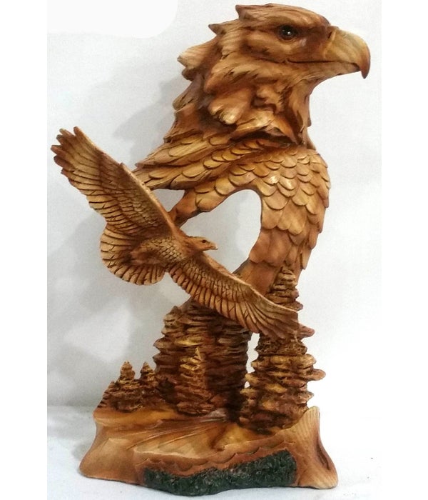 Wood-like" carved" Eagle Head 7"