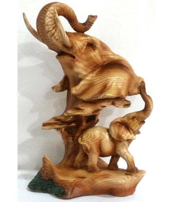 Wood-like" carved" Elephant Head 7.5"