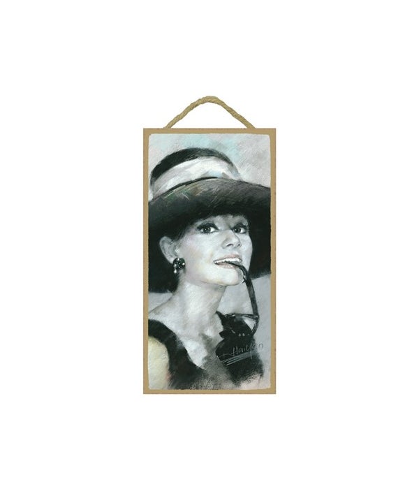 Audrey Hepburn-5x10 Wooden Sign
