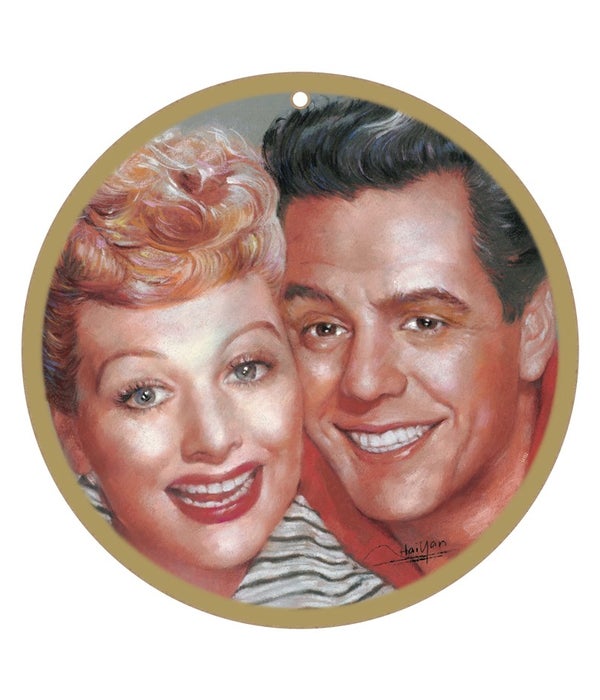 Lucy & Ricky-10 Inch Round Wooden sign