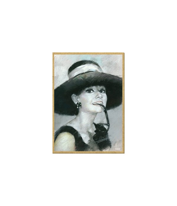 Audrey Hepburn (black & white) Magnet
