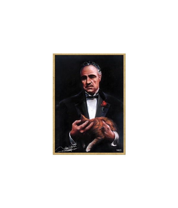 Godfather (holding cat) Don Vito Corleon