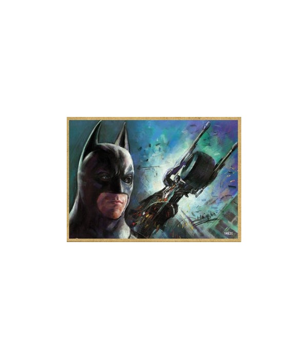 Batman (Dark Knight) & motorcycle Magnet