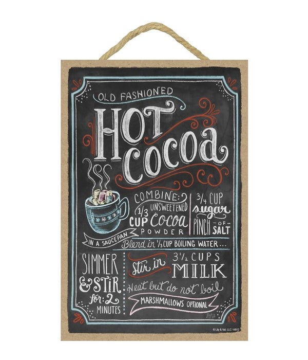 Hot cocoa colorful (blk with wht letteri