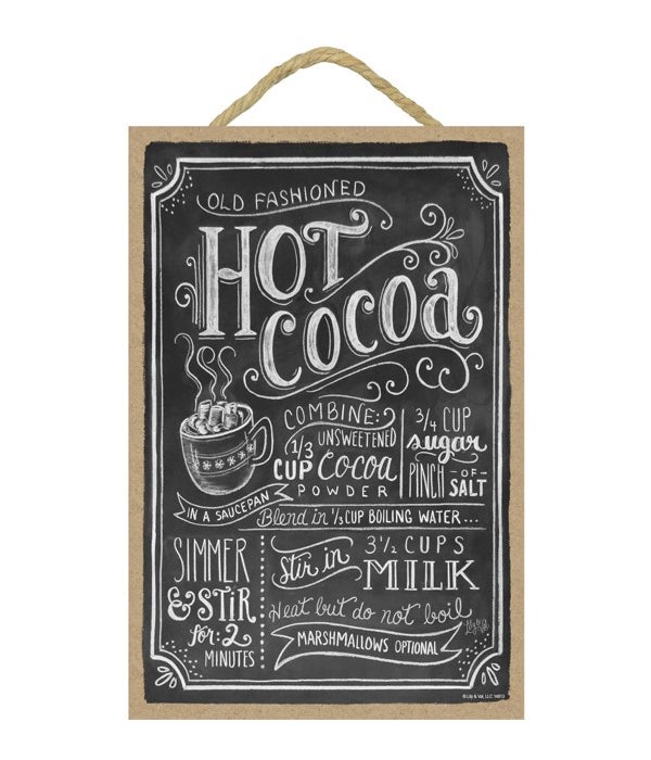 Hot cocoa (blk with wht lettering) 7x10