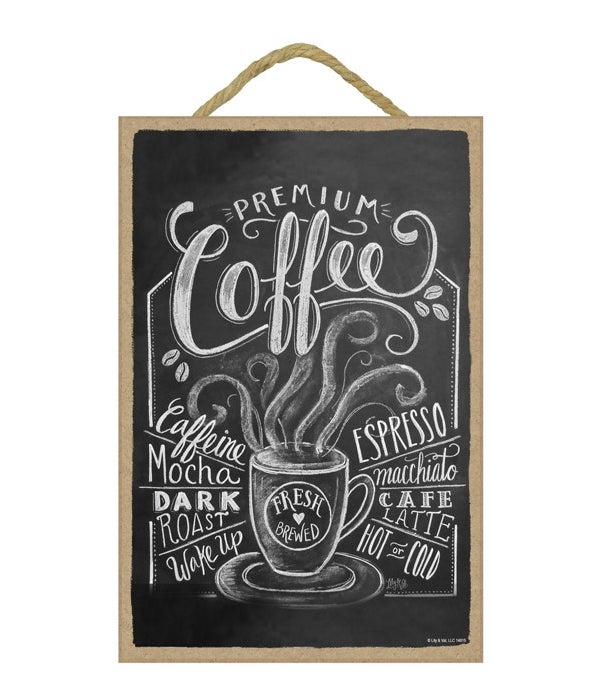 Coffee (blk with wht lettering) 7x10 Cha