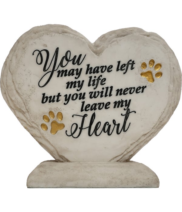 NEVER LEAVE MY HEART PETS GARDEN STATUE