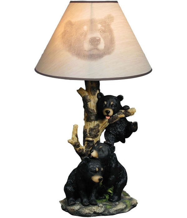 Bear lamp w/ shade 20" T