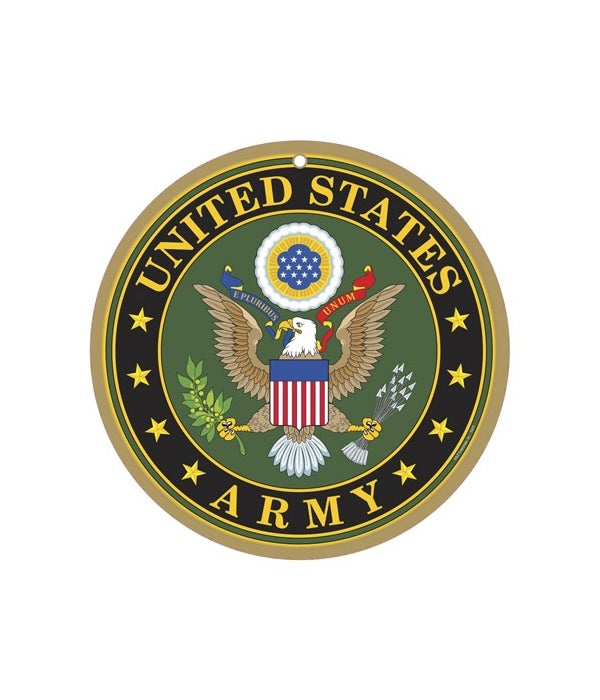 Army round sign 10"