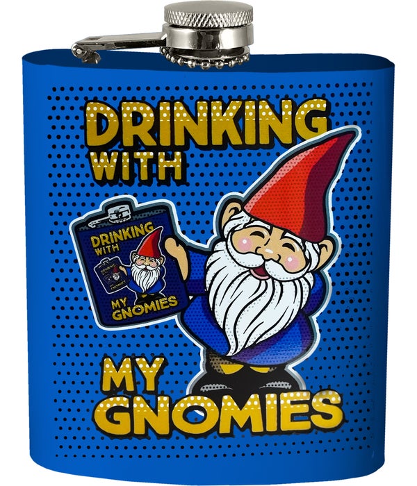 DRINKING WITH MY GNOMIES FLASK