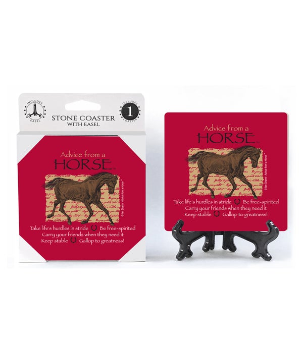 Advice From A Horse 1 pack stone coaster