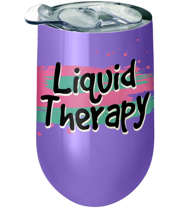 LIQUID THERAPY Wine Tumbler with Lid