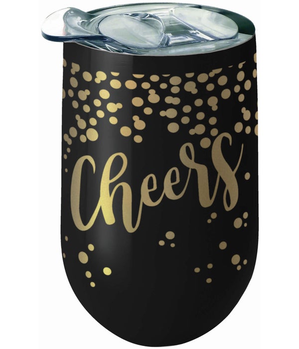CHEERS Wine Tumbler with Lid