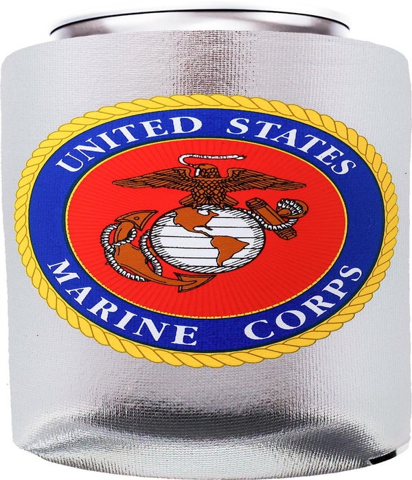 USMC Can Cooler - Insulated Stainless Steel Marine Corps Bottle Cooler