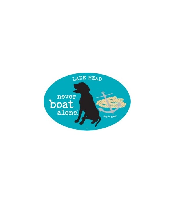 Never boat alone-4x6 Oval Magnet