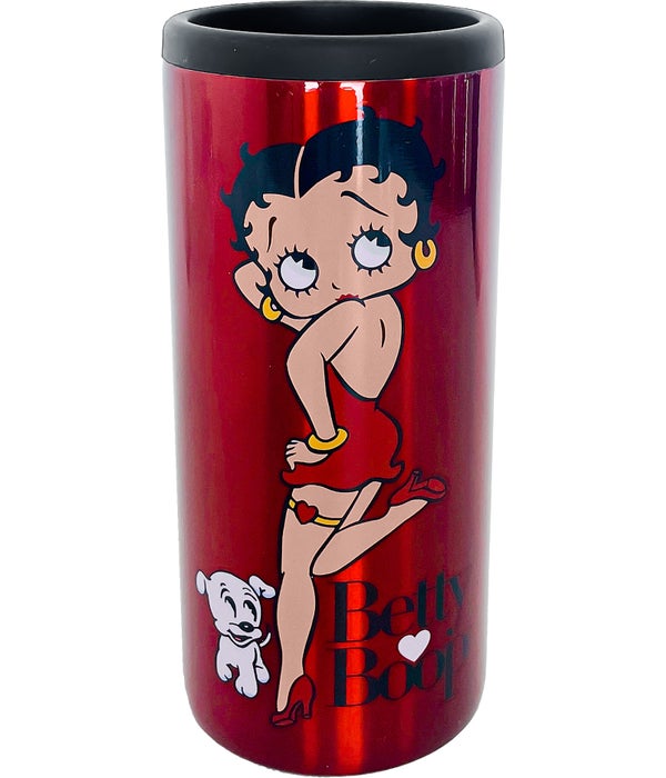BETTY BOOP STAINLESS STEEL SLIM CAN COOLER
