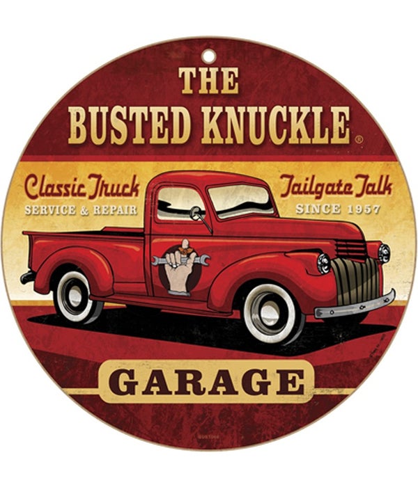 Busted Knuckle Classic truck 10" sign