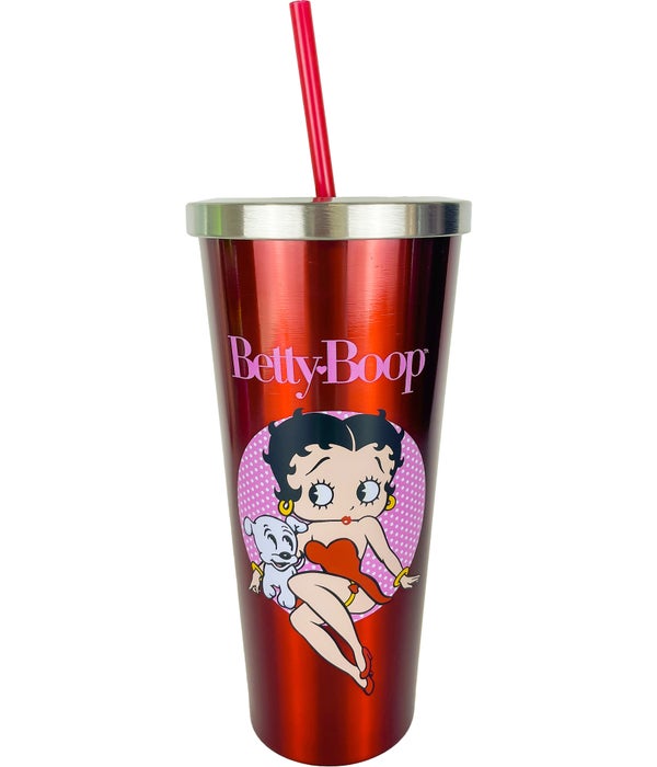 BETTY BOOPStainless Cup with Straw
