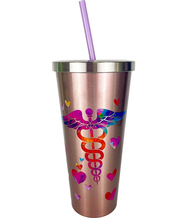 NURSE Stainless Cup with Straw