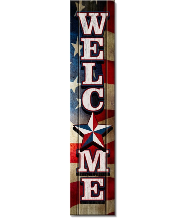 WELCOME AMERICANA PORCH SIGN