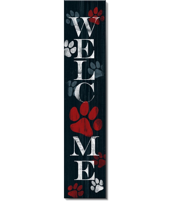 WELCOME PAWPRINT PORCH SIGN