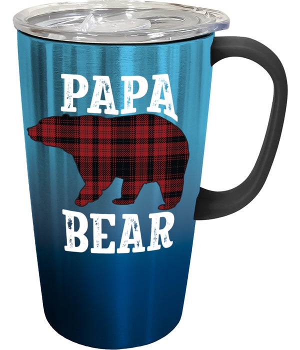 PAPA BEAR STAINLESS Travel Mug with Handle