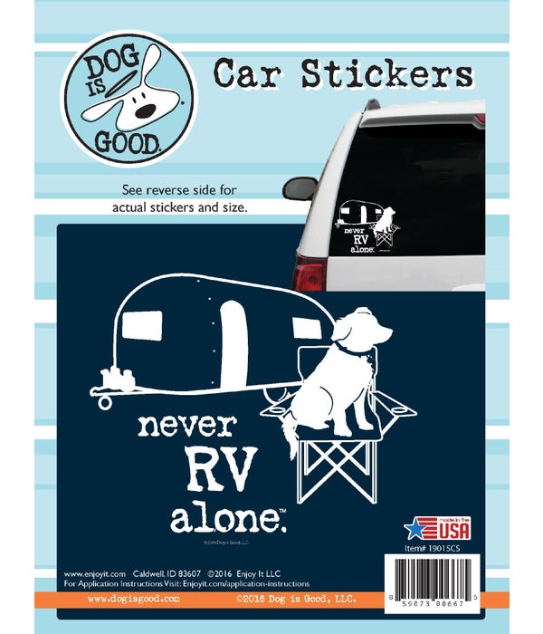 Never RV Alone Car Sticker