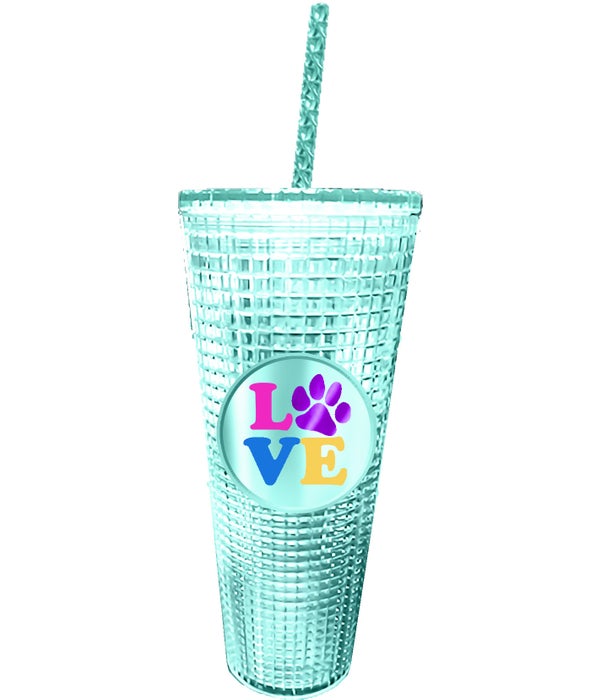LOVE Diamond Cup with Straw