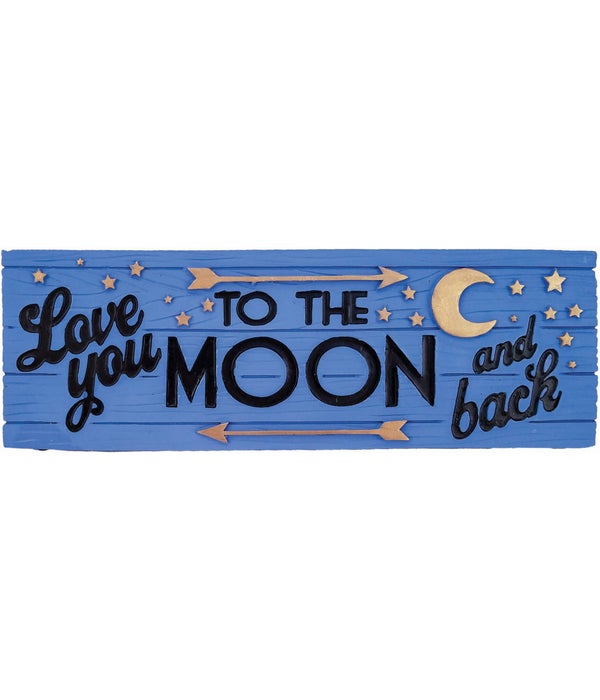MOON AND BACK DESK SIGN