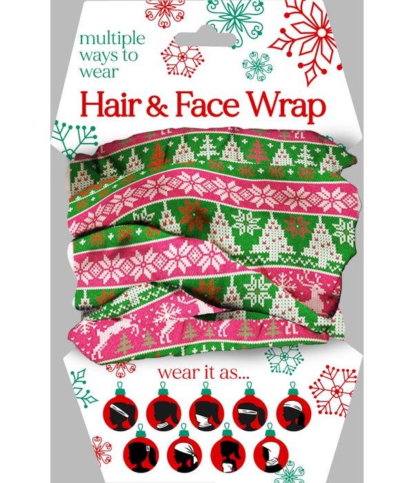UGLY SWEATER HAIR/FACE WRAP