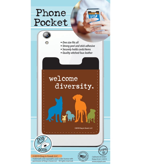 Welcome Diversity Phone Pocket