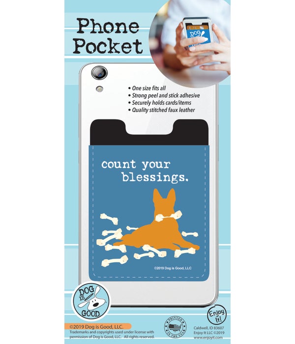 Count Your Blessings Phone Pocket