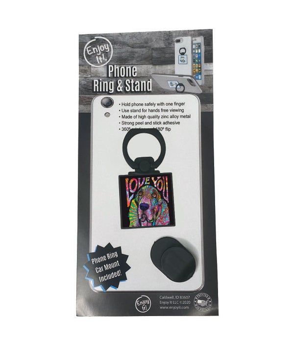 Basset Hound Phone Ring & Stand