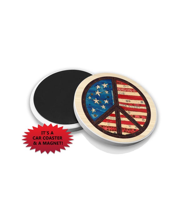 Celebrate (American flag with brown peac