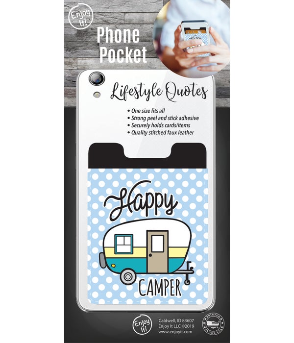 Happy Camper Phone Pocket