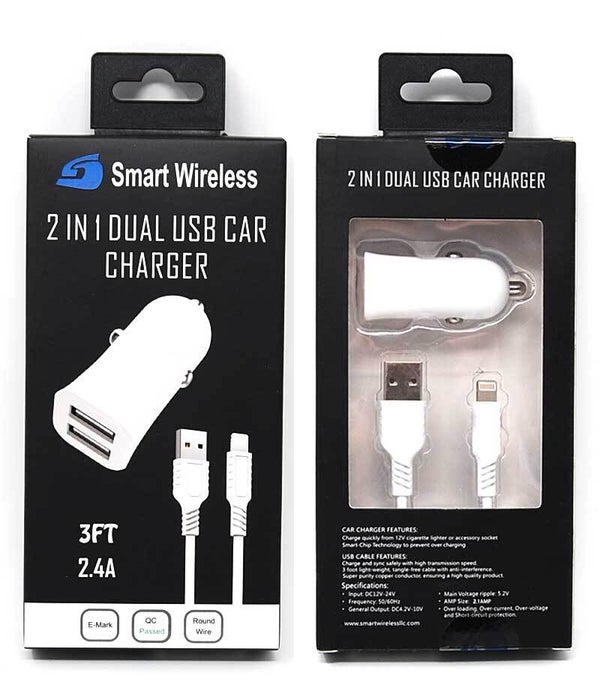 I-Phone 2 in 1 USB & Car Charger 2.1A