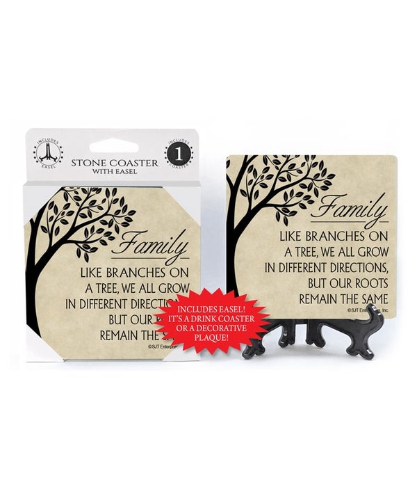 Family-Like branches on a tree, -1 pack stone coaster
