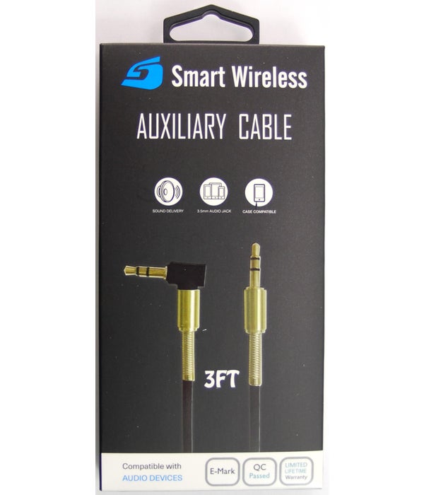 AUX cable 3FT w/ 3.5mm headset jack