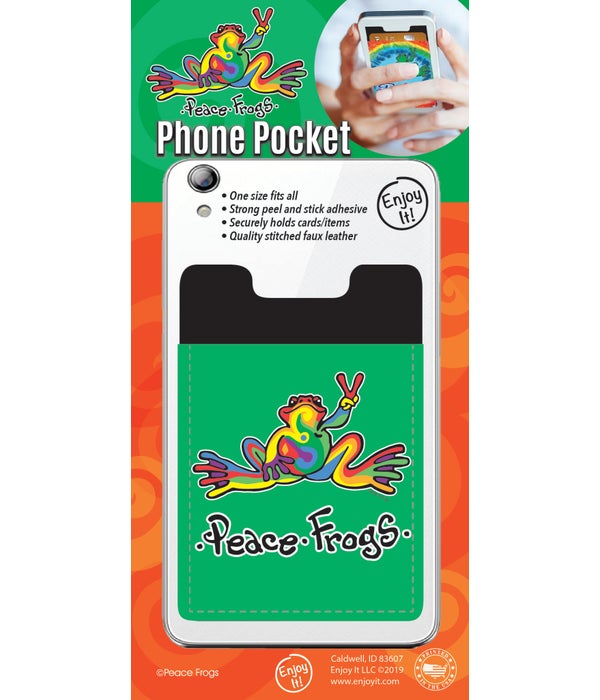 Multi-color Peace Frogs Phone Pocket