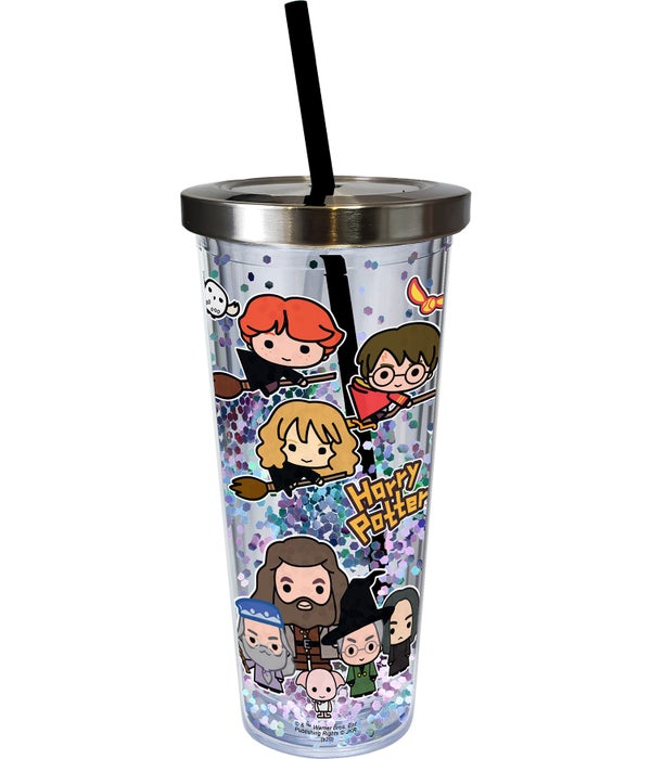 HARRY POTTERGlitter Cup with Straw