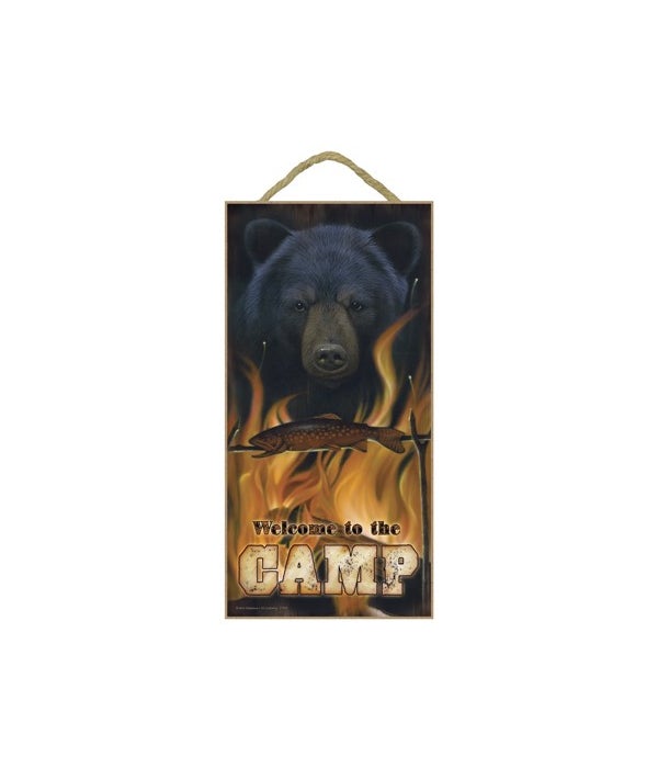 Welcome to the Camp (Bear with fish over