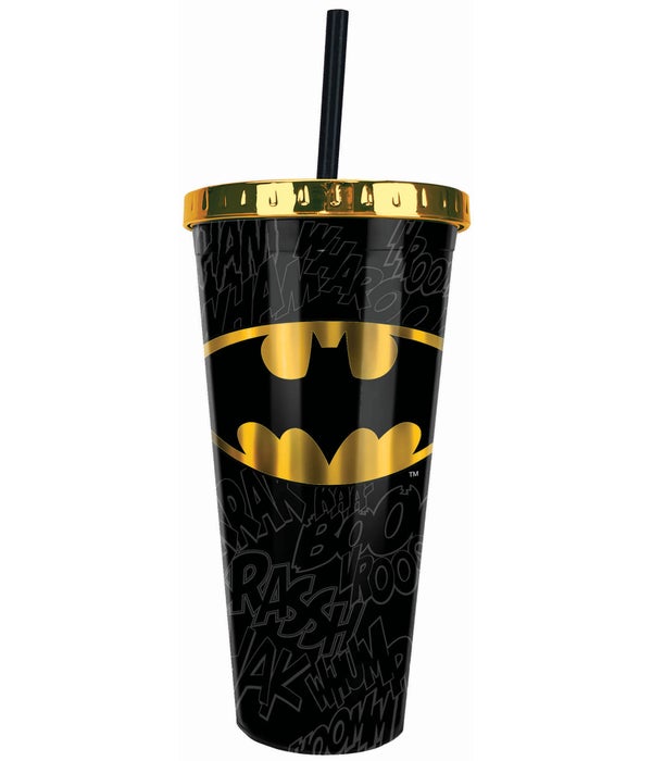 BATMAN Foil Cup with Straw