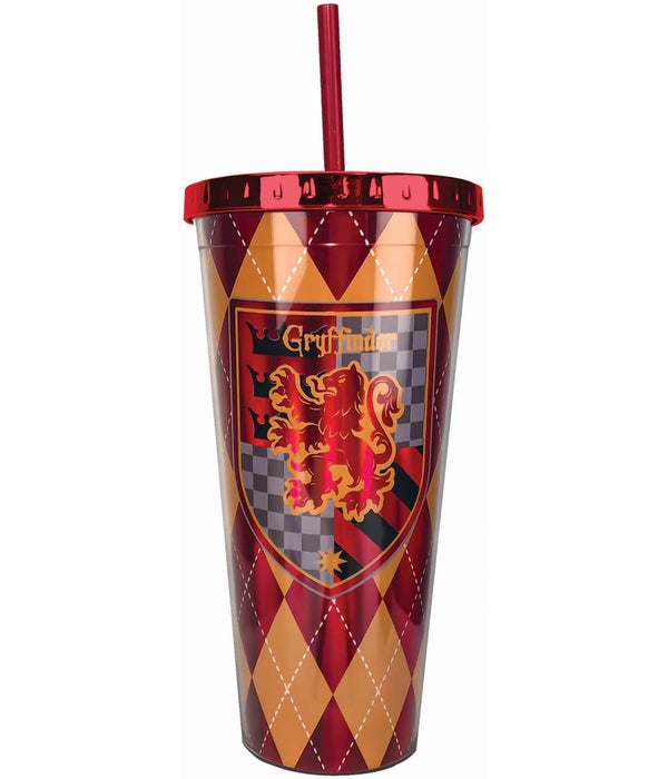 GRYFFINDOR Foil Cup with Straw