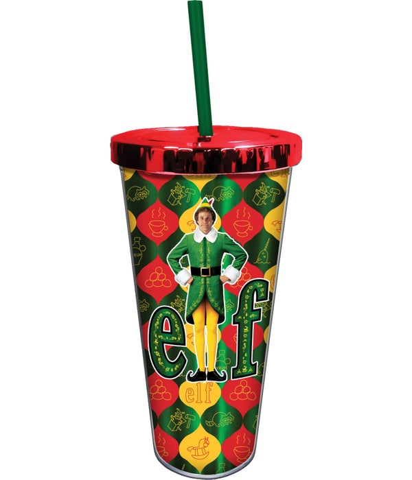 ELF Foil Cup with Straw