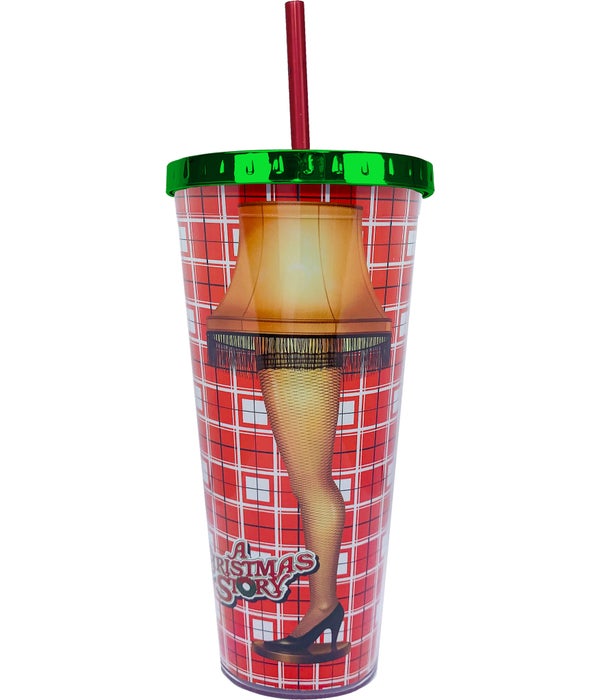 LEG LAMP Foil Cup with Straw