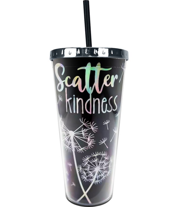 SCATTER KINDNESS FOIL CUP W/STRAW