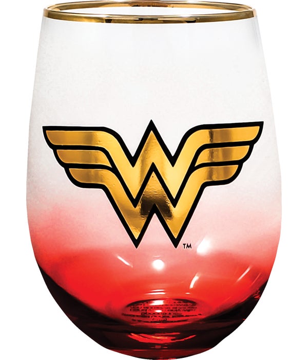 WONDER WOMAN Stemless Wine Glass