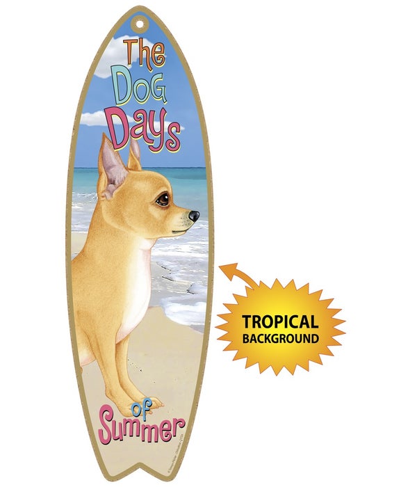 Surfboard with Tropical bkgd -  Chihuahu