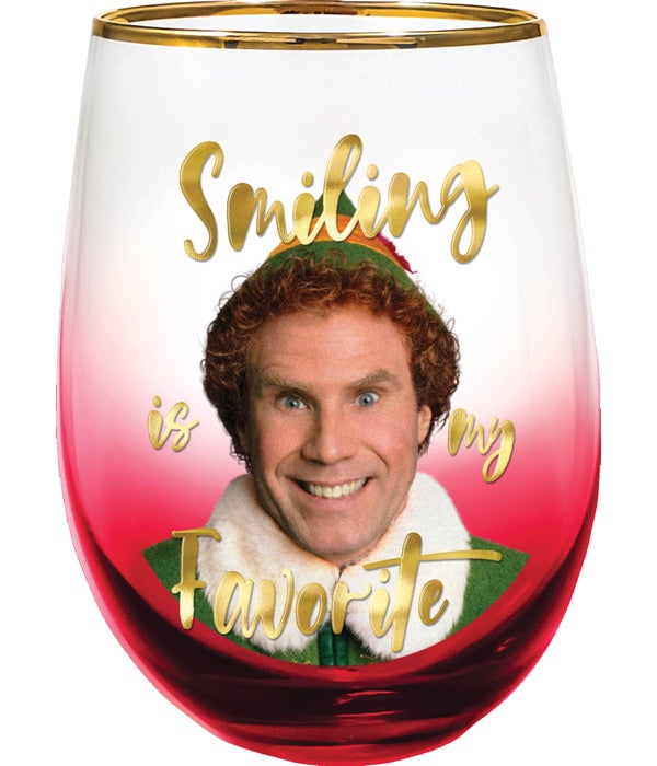 ELF SMILING Stemless Wine Glass